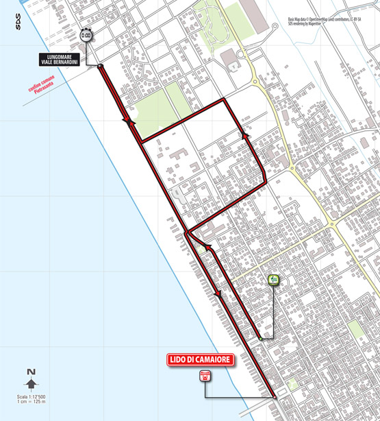 2015 Tirreno-Adriatico stage 1 map